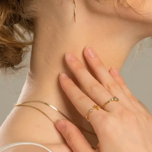 Wholesale Jewelry Simple Style Heart 304 Stainless Steel Zircon 18K Gold Plated