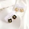 Wholesale Ion Plating (IP) Flower 304 Stainless Steel Princess Pastoral Waterproof Non Tarnish Ear Studs