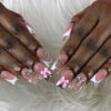 Wholesale Cross-border Europe and the United States nail patch wear a skin metal French manicure removable fake nails