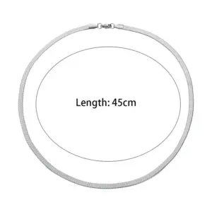 Single-Layer Necklace-Silver-45cm