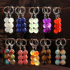 Wholesale Bohemian style natural stone earrings women's design sense niche color agate high sense earrings manufacturers