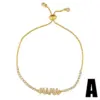 Fashion Geometric Copper 18k Gold Plated Artificial Gemstones Bracelets In Bulk