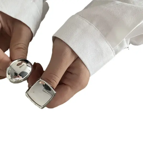 Wholesale Copper Plating Solid Color Open Rings