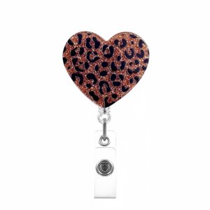 Leopard print gold heart