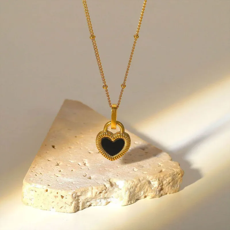 Wholesale Jewelry Fashion Geometric Stainless Steel PVD Coated Plating Necklace