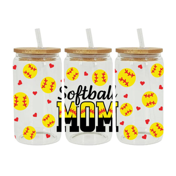 Wholesale UV Transfer Paste Glass Crystal Label 16oz Cup UV DTF Wraps 23cmX11cm