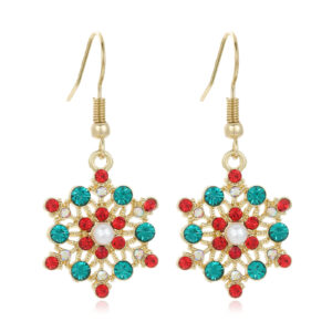 12.pearl snowflake earrings