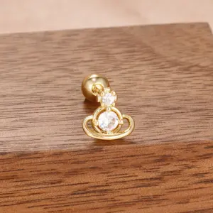 60137-Classification of Nail Art Accessories-Gold White-1 Piece