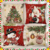 Wholesale Christmas series of cushion covers, Santa Claus and snowman holiday decorations, sofa cushion covers, linen pillowcases