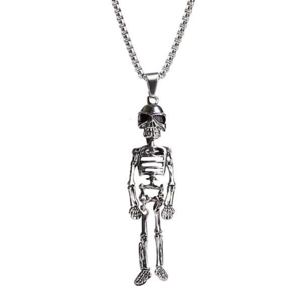 oly-3f0b5b20fe6db83264770deaef14a9d3 Wholesale Cross-border Hot Halloween Skeleton Necklace Men's European and American Human Skeleton Pendant Friends Personality Trendy Cool Sweater Chain Ornaments for Women