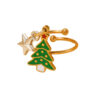 oly-3f0e8b019caabe07e5b186ab3924ff53 Wholesale Christmas series stainless steel open ring with cartoon snowman design, festive ring