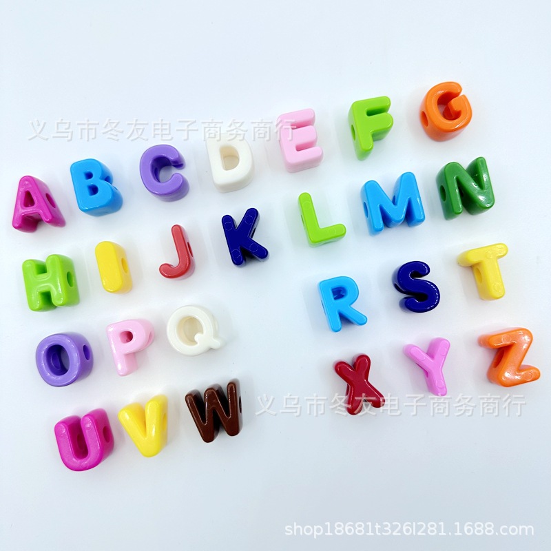 Wholesale Acrylic large-hole letter beads