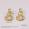 1 Pair Vintage Style Classic Style Circle 304 Stainless Steel Imitation Gold Electroplating Ear Studs