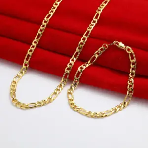 201 Stainless Steel Solid Color PVD Coated Golden Plated Hip-Hop Modern Style Classic Style Gold Sier Bracelets Necklace