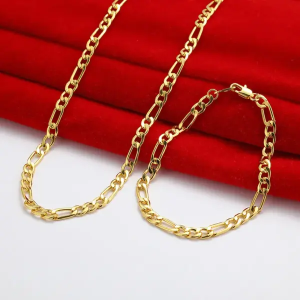 201 Stainless Steel Solid Color PVD Coated Golden Plated Hip-Hop Modern Style Classic Style Gold Sier Bracelets Necklace