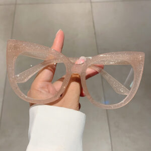 Champagne glitter frame transparent sheet / Anti-blue light