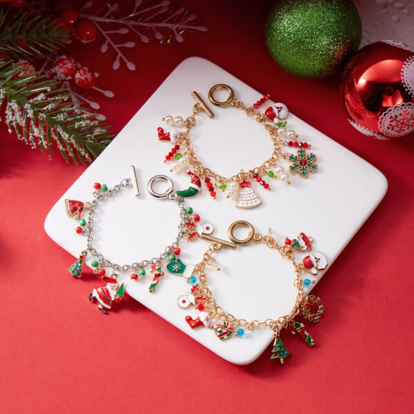 Wholesale Christmas Tree Santa Claus Bracelet