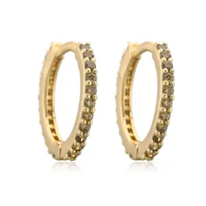 Golden Olive Green Diamond 1 Pair
