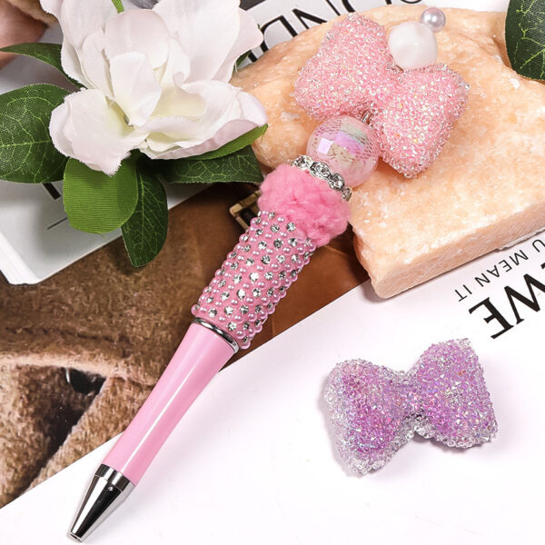 Wholesale New sparkly rhinestone bow soft candy beaded DIY beaded pen, mobile phone chain, jewelry accessories, loose beads