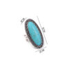 Wholesale New Simple Fashion Horse Eye Diamond Court Crown Pattern Turquoise Ring Turquoise Ring