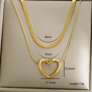 Double-Layer Hollow Heart / Gold