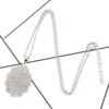 Wholesale Lace-trimmed oval clavicle chain, versatile everyday sweater chain, crystal-set pendant, OLY Exclusive