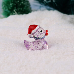 Fine glitter christmas duck-light purple