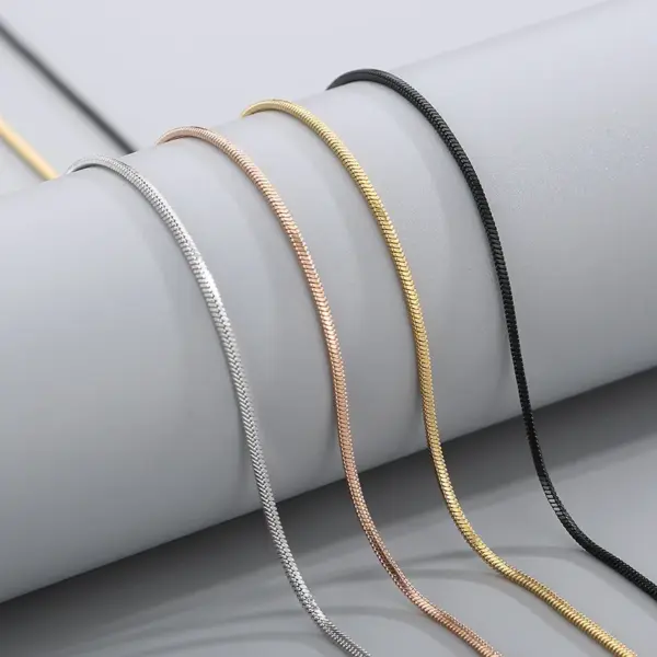 PVD Coated 18K Gold Plated Titanium Steel Fashion Waterproof Non Tarnish Titanium Steel Necklace