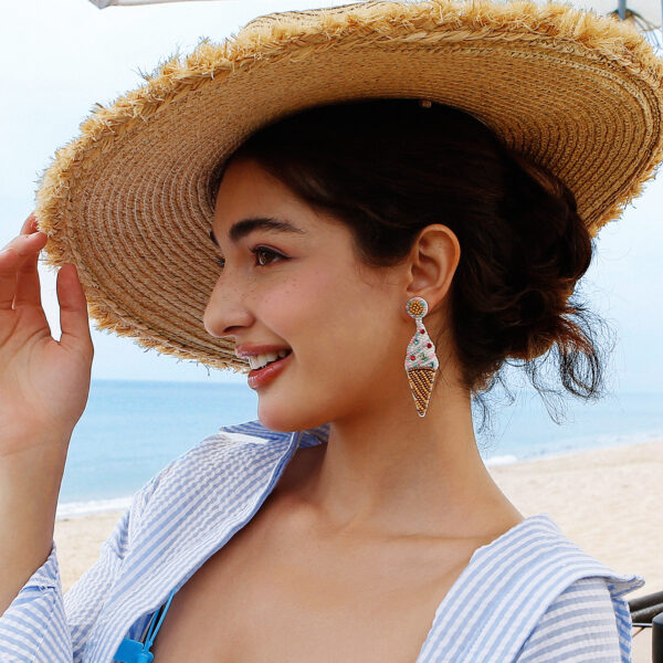 Wholesale Jamie Summer Vacation Bohemian Handmade Beaded Creative Novel Fruit Series Rice Beads Earrings Earrings