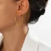 Wholesale 1 Pair Simple Style Solid Color Plating 304 Stainless Steel Stainless Steel Earrings