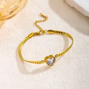 7993 Heart White Diamond Bracelet