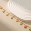 Wholesale Jewelry Fashion Flower Copper Plating Anklet
