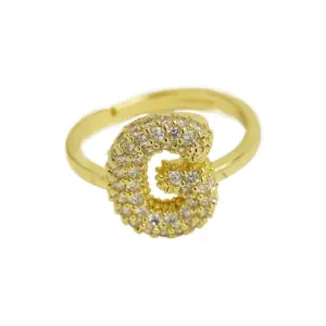 Gold Ring G / Adjustable opening