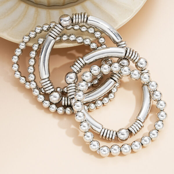 Wholesale Europe and the United States cross-border hot-selling CCB round bead bracelet Bohemian style personality stacking elastic bracelet bracelet jewelry