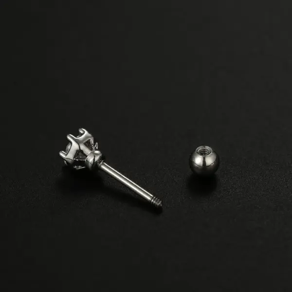 1 Piece Fashion Heart Shape Plating Inlay Stainless Steel Zircon Ear Studs