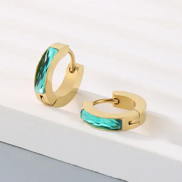 Wholesale Ion Plating (IP) 18K Gold Plated Geometric 304 Stainless Steel Vintage Style Waterproof Non Tarnish Earrings