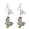 Wholesale Diamond studded hen keychain