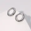 304 Stainless Steel Geometric Circle PVD Coated Stone-Free Real Gold Plated 18K Gold Elegant Simple Style IG Style Waterproof Non Tarnish Gold Silver Ear Studs