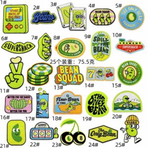 Green plant cloth patch set 25 pieces