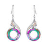 Wholesale Colorful crystal phoenix earrings