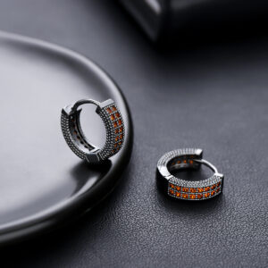 European and American black orange diamond (one pair)