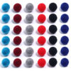 Wholesale Resin Flocking Round Beads Perforated Fluffy Cloth Fluffy Ball Beads