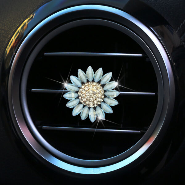 Wholesale Rhinestone sunflower car vent perfume diffuser clip sunflower car interior air conditioning decorations