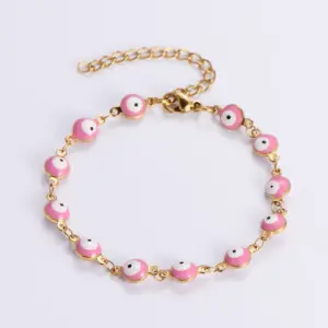 Bracelet round Eye Beads / Pink