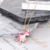 oly-3f9ea1bcbeee6d55d5d17c00c7360046 Wholesale Unicorn Pendant Necklace Earrings Jewelry Set