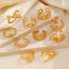 Wholesale PVD Coated 18K Gold Plated Heart Shape Butterfly 304 Stainless Steel IG Style Waterproof Non Tarnish Open Rings