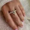 Wholesale Jewelry Classic Style Heart Shape 304 Stainless Steel Plating Rings