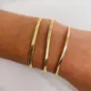 PVD Coated 14K Gold Real Gold Plated U Shape Stainless Steel Fashion Waterproof Non Tarnish 304 Stainless Steel Bracelets