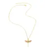 Wholesale Fashion Bird Dragonfly Pendant Necklace Simple Devil Eye Copper Necklace