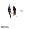 Wholesale Ethnic style feather crystal bead exotic earrings
